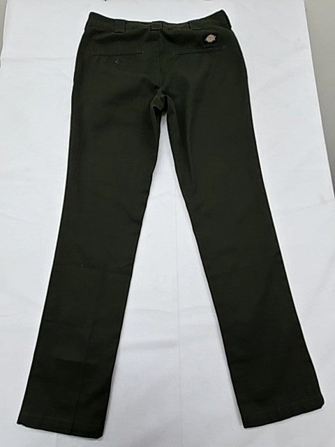 Dickies Slim Fit Olive Green Work Pants 30x32 Stretch Twill