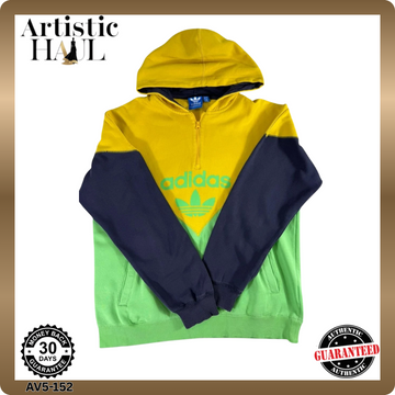 Adidas Zipper Hoodie Jacket Men's Size Medium Colorblock Casual Streetwear