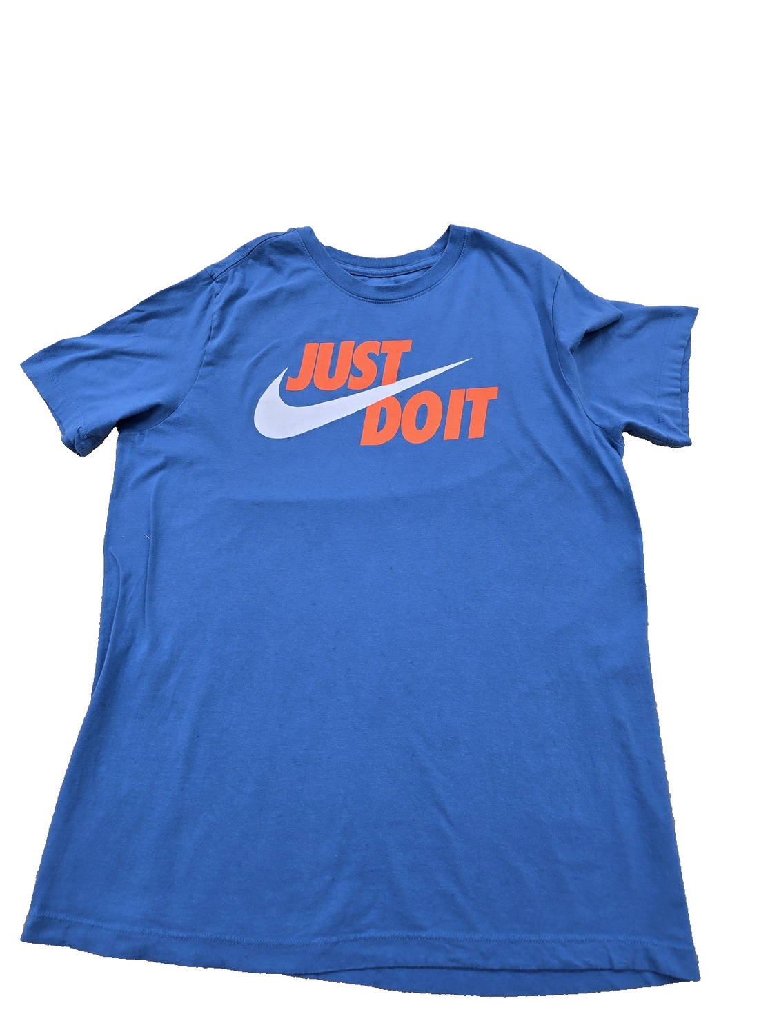 Nike Blue L Short Sleeve Crew Neck T-Shirt Unisex Adult