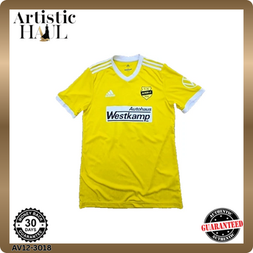 Adidas Men's VfL Bochum 1848 Yellow Soccer Jersey S Climalite V-Neck