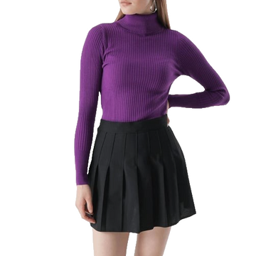 Vicinity Women'S Purple Turtleneck Sweater | M