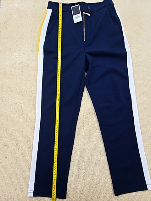 Juicy Couture Navy Side Stripe Pants Sz 6 Zipper Regular Unisex