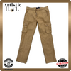 Dekeke Men's Cargo Pants Khaki 34 Straight Leg Cotton