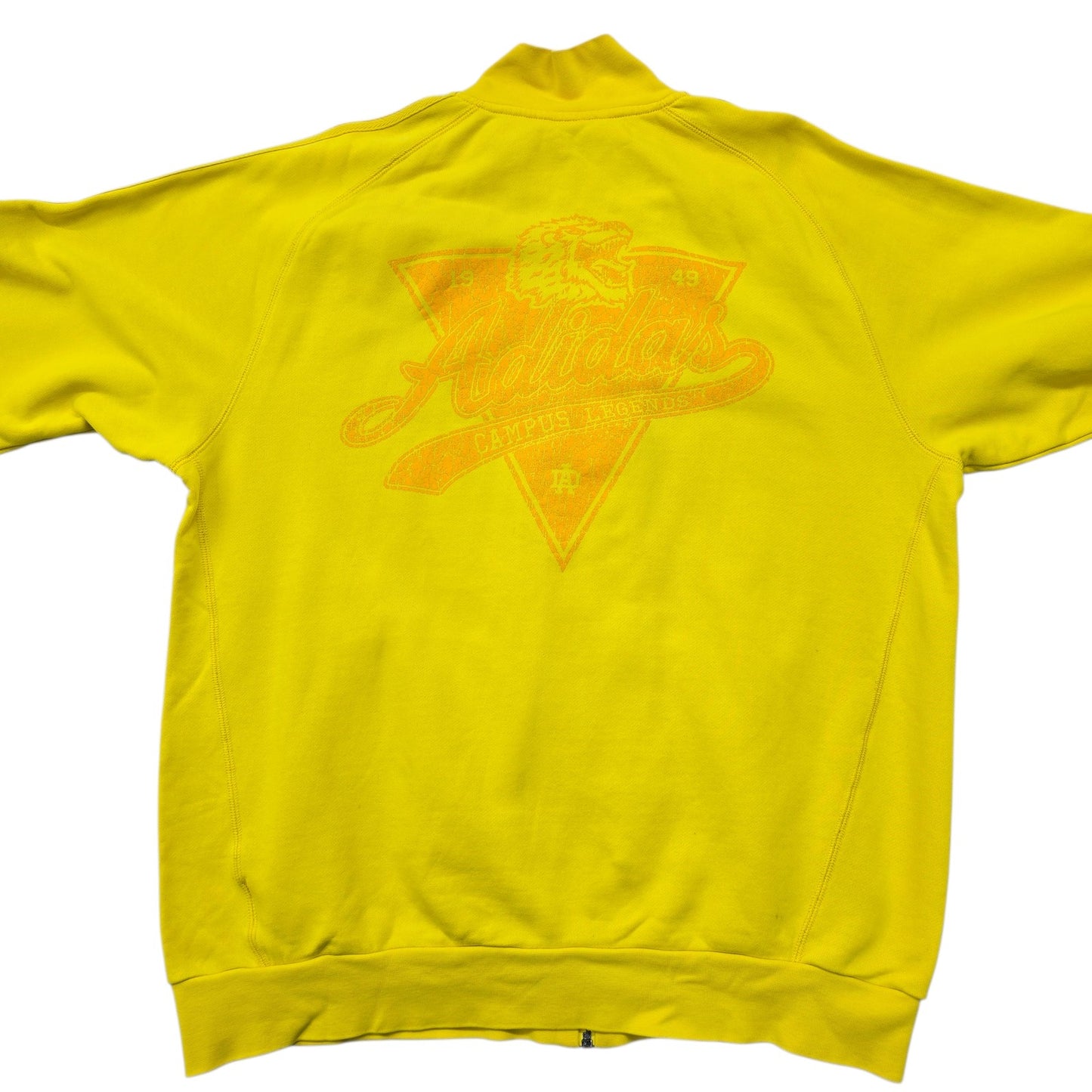 Adidas Men's Yellow Jacket – Size S, Full Zip, Cotton