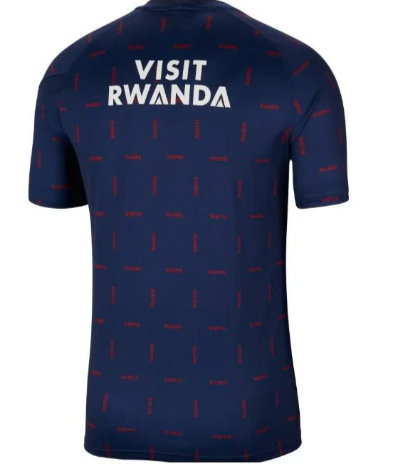Jordan Men's Psg Paris Saint-Germain Pre-Match Navy Print Shirt Size S