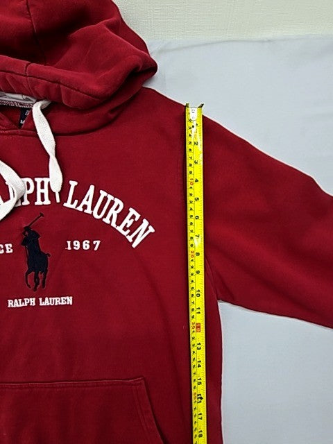 Polo Ralph Lauren Red Fleece Pullover Hoodie XXL Men Embroidered Logo