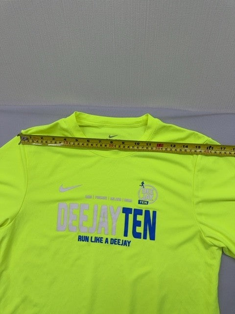 Nike Men's Lime Green Dri-FIT Running T-Shirt S