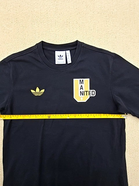 Adidas Manchester United Black T-Shirt Men's M Short Sleeve Crewneck
