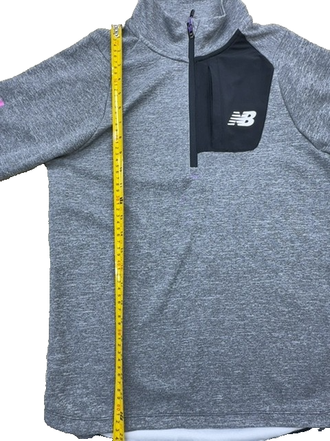 New Balance Men's Grey Half-Zip Hoodie Size S