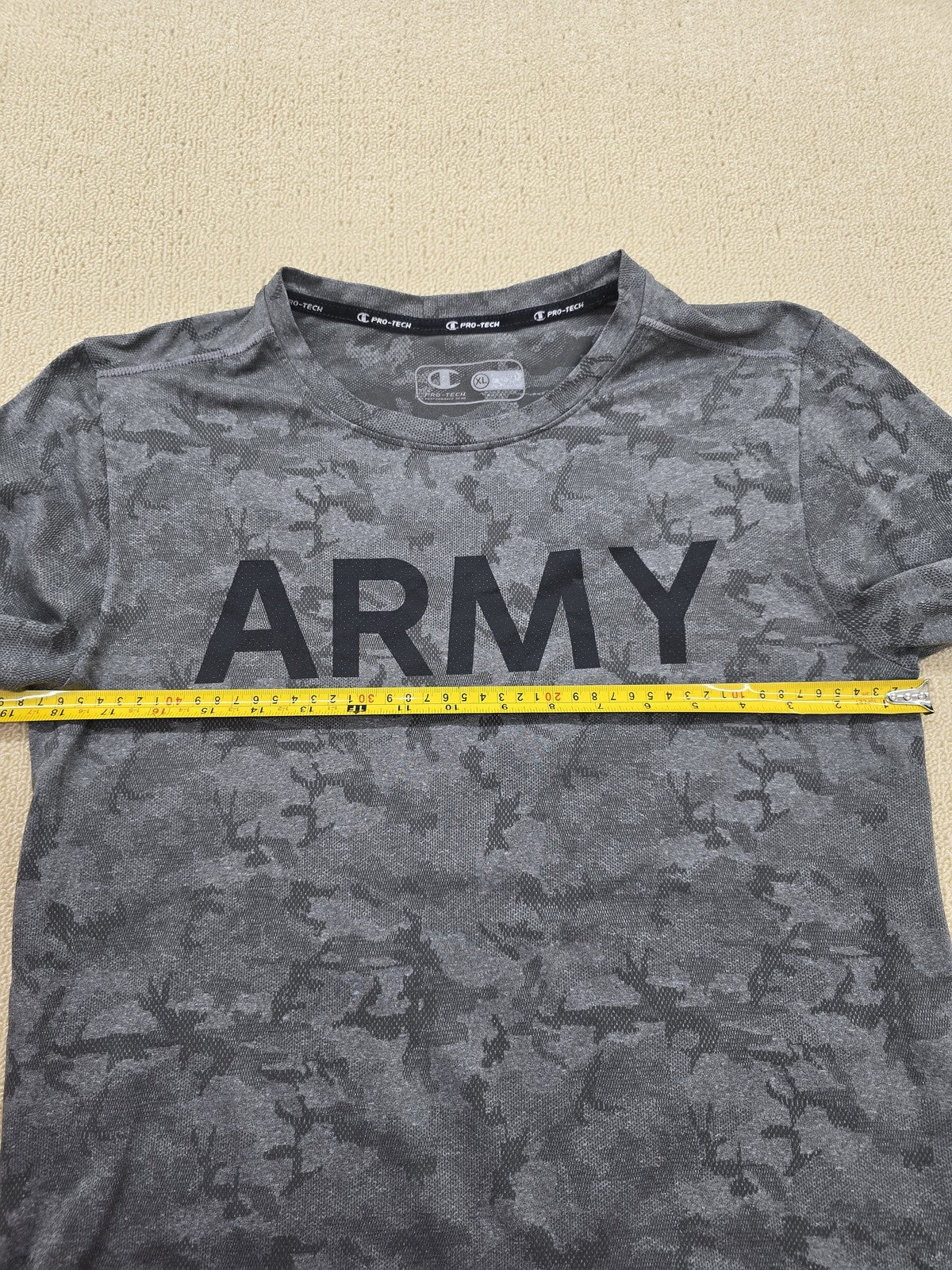 Champion Pro-Tech ARMY Camo T-Shirt XL Dark Gray Men's