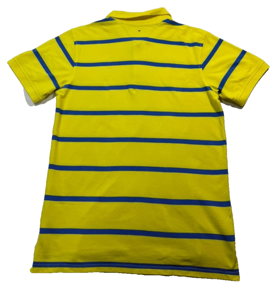 Tommy Hilfiger Older Teens Size 16 Yellow And Blue Stripe Polo Shirt