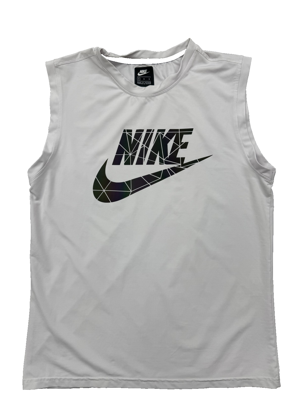 Nike Dri-Fit Men's White Sleeveless Crew Tank Top M
