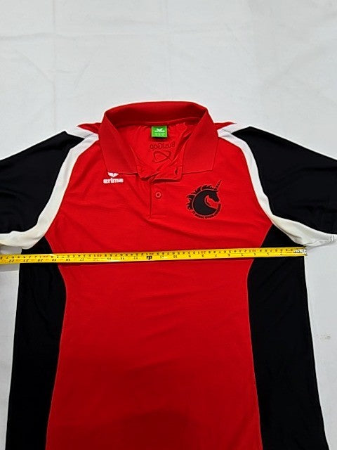 Erima Change Polo Shirt Men L Red/Black/White Quick Dry Short Sleeve