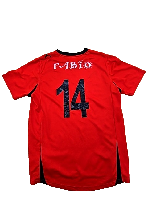 Puma Men's Red Football Jersey L Short Sleeve Crew Neck