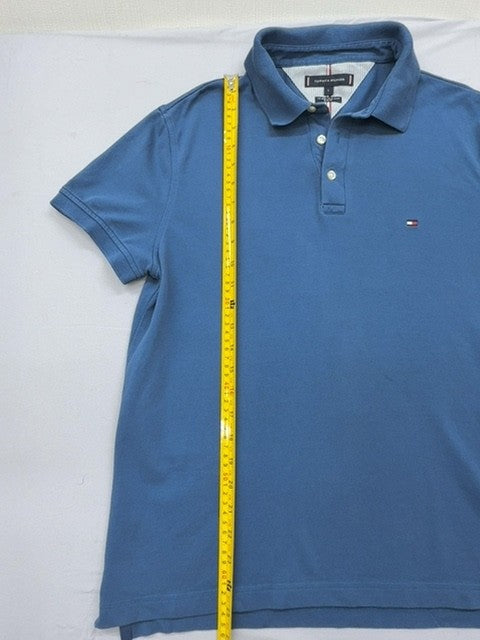 Tommy Hilfiger Men's Blue Slim Fit Polo Shirt Size L 1985