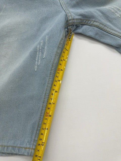 Levi's Men Light Blue Distressed Shorts 30x Mid Rise Regular 505 W30