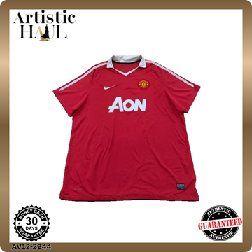 Nike Men's Red Manchester United Jersey XL Short Sleeve Polyester