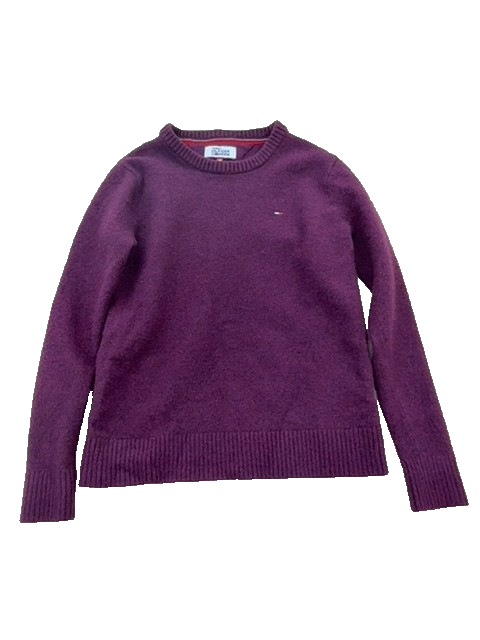 Tommy Hilfiger Women's Purple Cable Knit Crewneck Sweater Size M