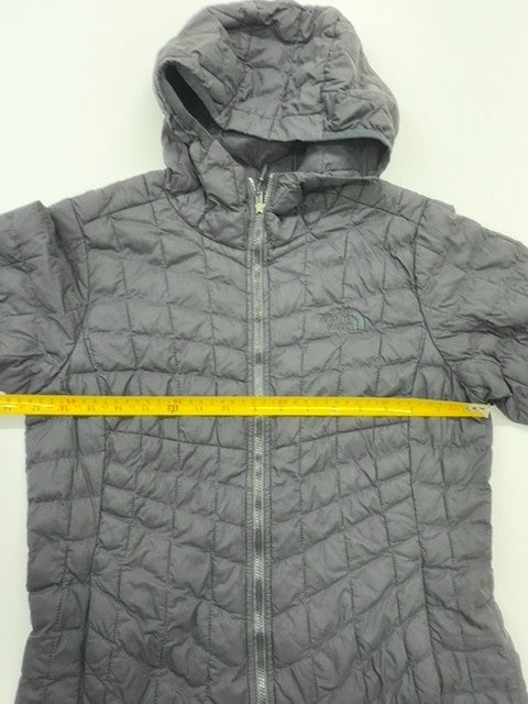 The North Face Women Gray Hooded Puffer Jacket Size S/P EUC