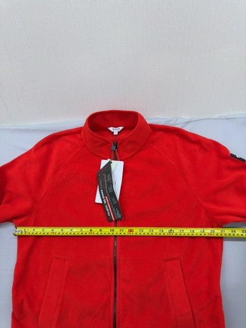 Aigle Red Fleece Zip Up Jacket High Collar Long Sleeve Unisex