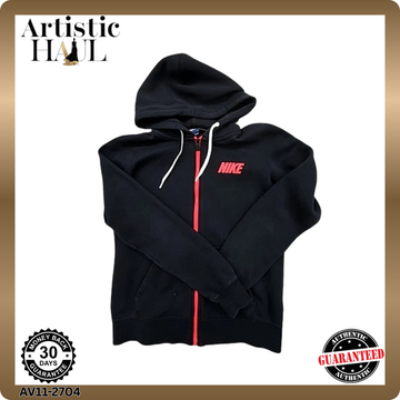 Nike Men's Black Full-Zip Fleece Hoodie Size M Club Basketball