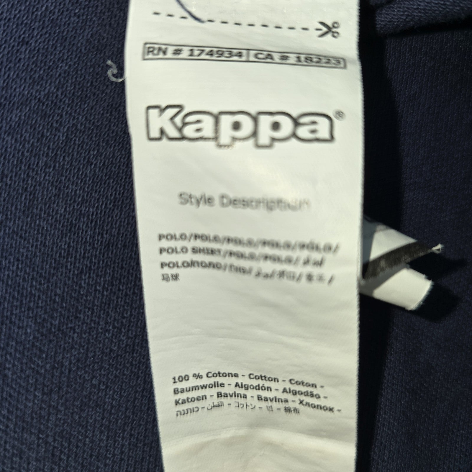 Kappa Boys Navy Polo Shirt size L product image 4