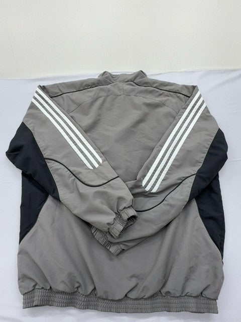 Adidas Men's Grey Track Jacket XL Full Zip Polyester