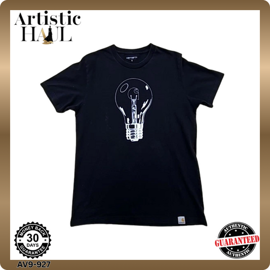 Carhartt Work In Progress Black Light Bulb T-Shirt S Men Relaxed Cotton