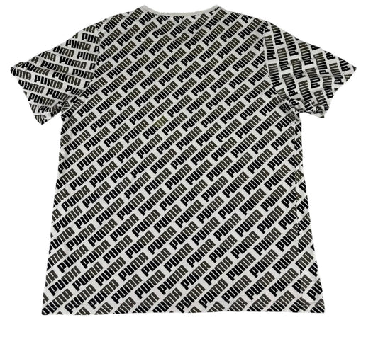 Puma Men's Multicolor T-Shirt – Size L, Logo, Short Sleeve