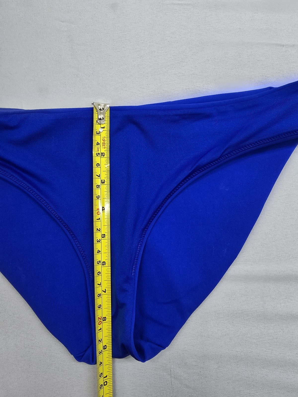 Calvin Klein Women's Blue Solid Bikini Bottom L Logo