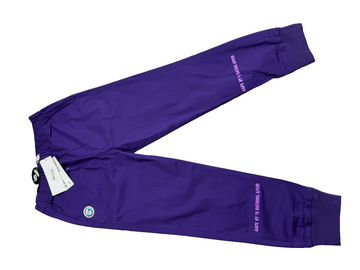 Aape Purple Women's Sweatpants S Tapered Logo Ribbed 98%Cotton