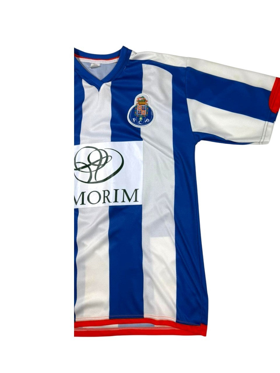 FC Porto Men's Soccer Jersey Blue White Striped Short Sleeve Football Shirt Size