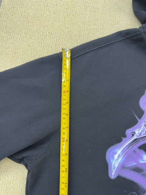H&M Men's Euphoria Skull Black/Purple XL Loose Fit Hoodie