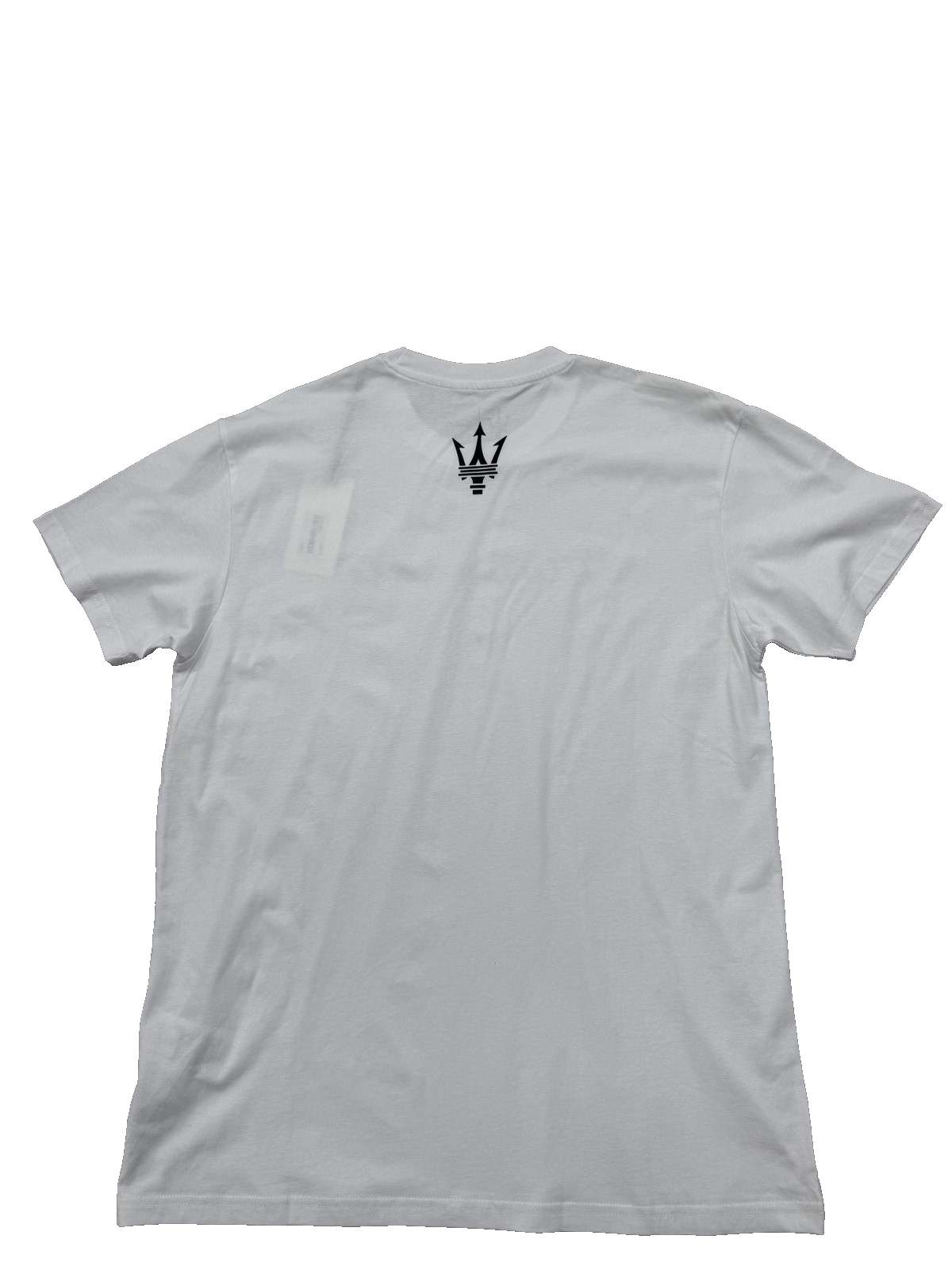 Maserati White Graphic T-Shirt XL Cotton Crew Neck