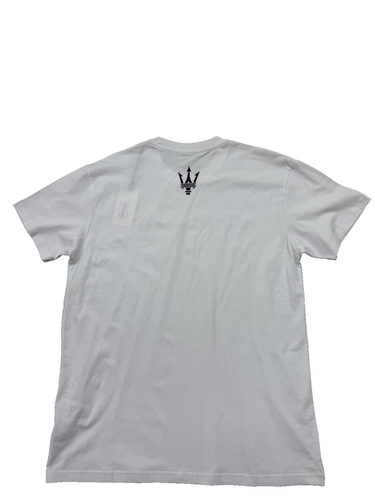 Maserati Men's White T-Shirt – Size XL, One-off pre-loved from Artistic