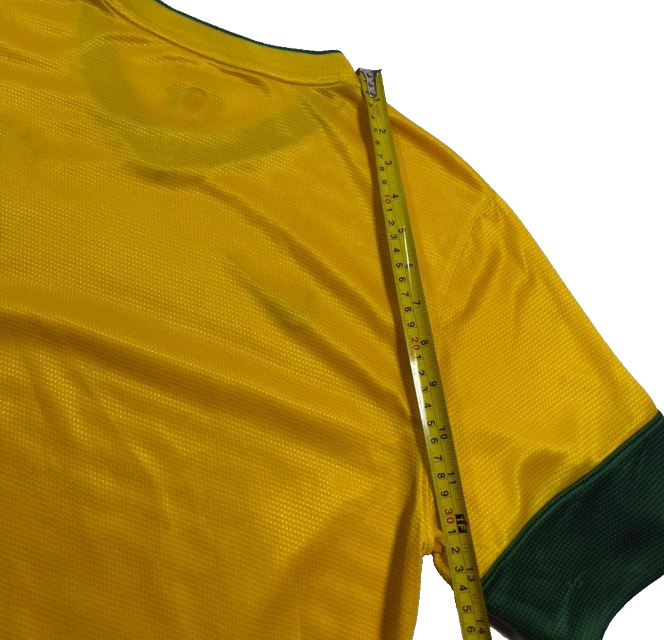 Nike Brazil National Team Soccer Jersey Yellow Green Men's Size L
