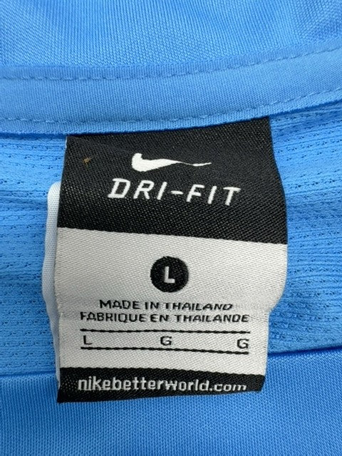 Nike RheinEnergie Blue Soccer Jersey L Dri-FIT Short Sleeve