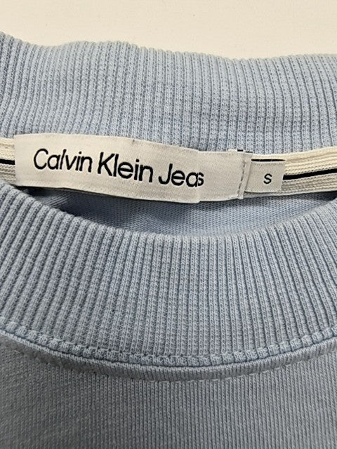 Calvin Klein Jeans Unisex Light Blue Logo T-Shirt Size S Regular