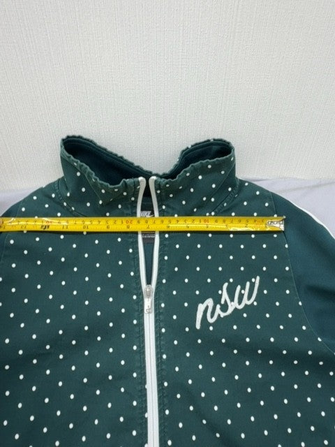 Nike Unisex Green Polka Dot Track Jacket Size S Full-Zip