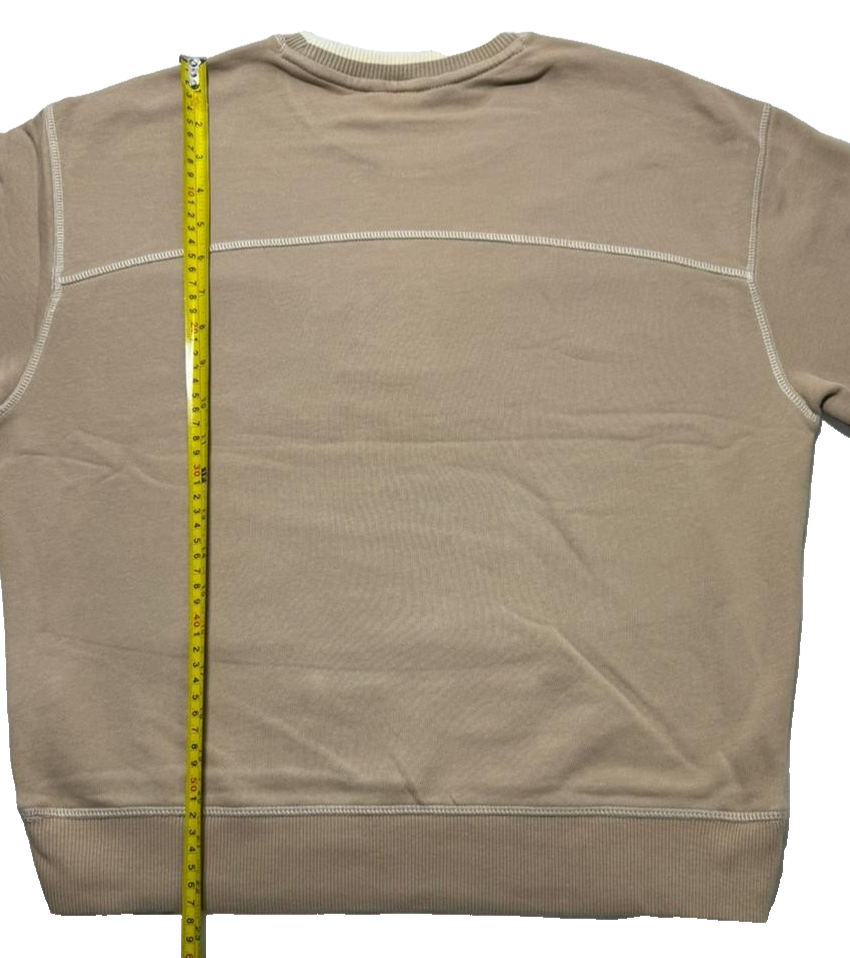 Tommy Hilfiger Beige Crewneck Sweatshirt S Th Logo Embroidered
