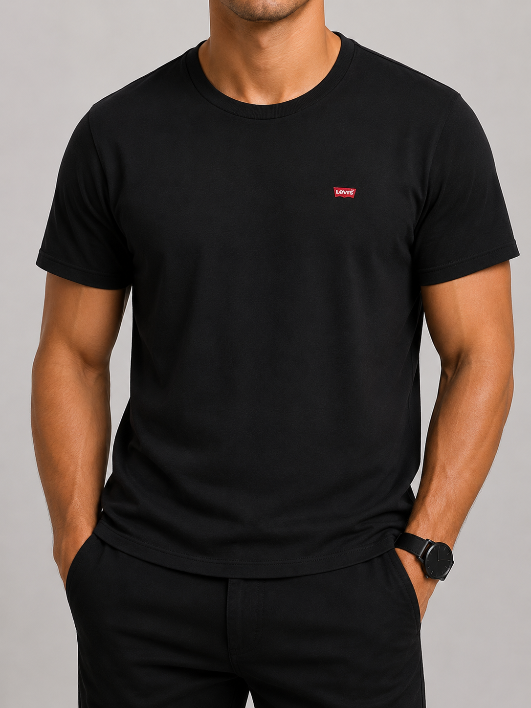 Levi's Men Black T-Shirt size S product image 1