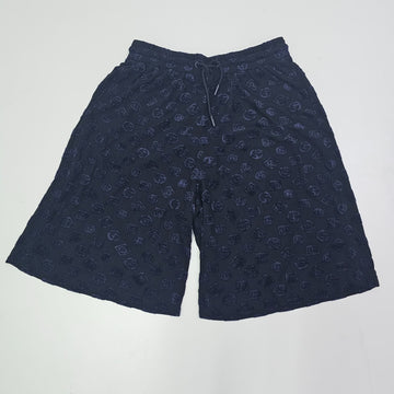 Giorgio Armani Cotton Bermuda Logo Shorts In Black 50 Bnwt