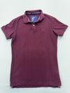 Superdry Men's Burgundy Polo Size S Vintage Destroyed Button Collared Knit