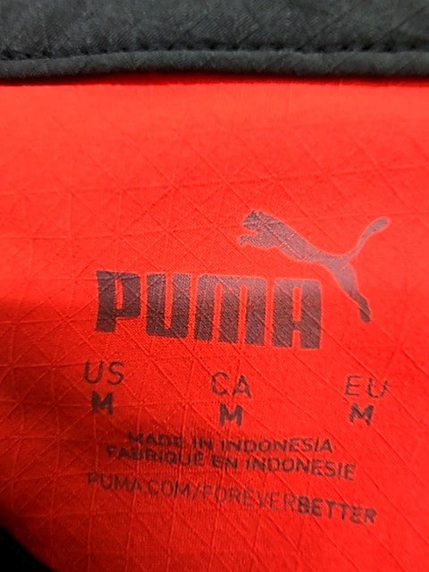 Puma Men's Red Black Flames Soccer Jersey Size M 2025 Ultraweave