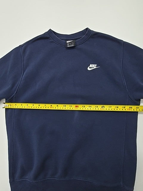 Nike Boys Navy Fleece Crewneck Pullover Hoodie Size S (6/7) Regular