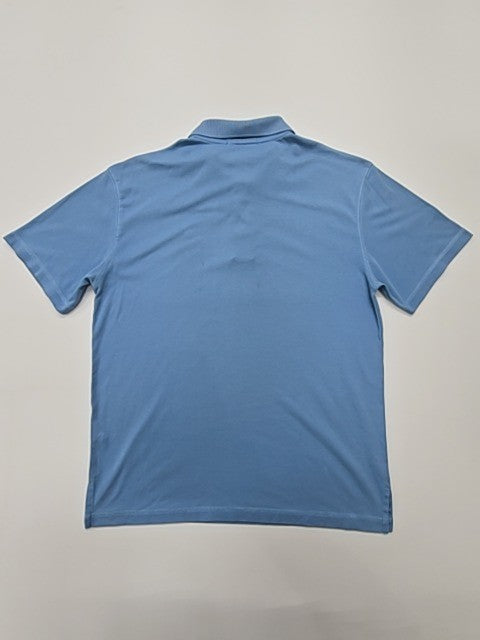 Polo Hombre Azul Claro Logo Botón Polo Talla M Excelente