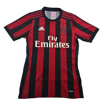 2010 Ac Milan Fly Emirates Adidas Men's Soccer Ss Jersey