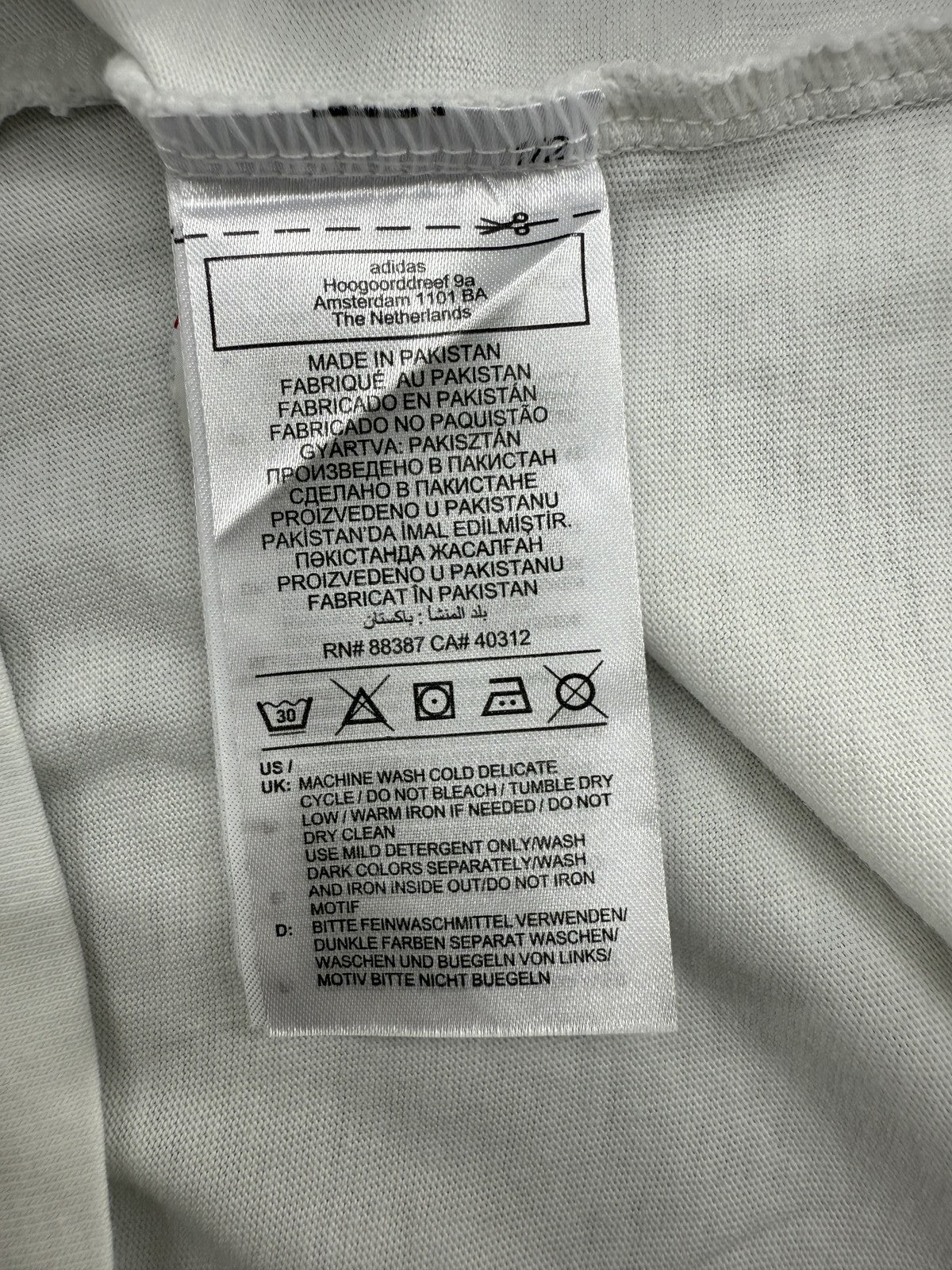 Adidas End Plastic Waste White Multi XS Short Sleeve T-Shirt Recycled