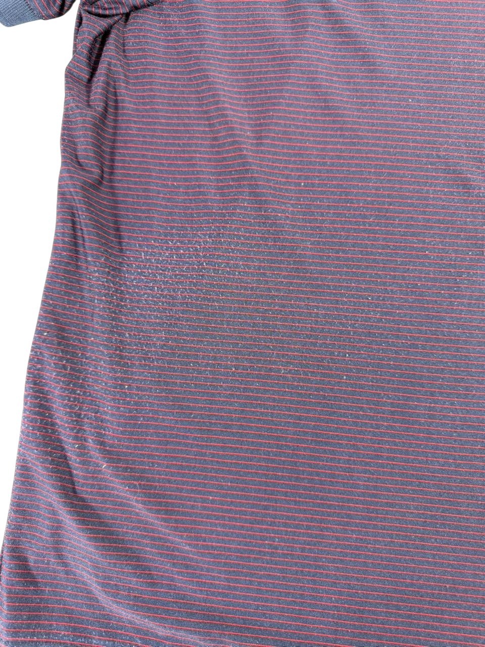 Puma Ferrari Polo Shirt Men's Size M Navy Red Striped Short Sleeve