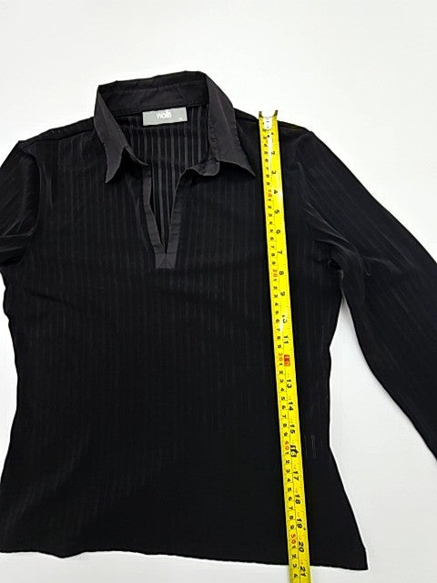 Wollis Women Black Polo Shirt size EU 42 product image 8